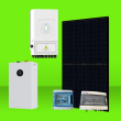 Kit solaire 6000W 12 panneaux DMEGC + onduleur hybride DEYE 6000W + batterie 16kWh monophasé Aix