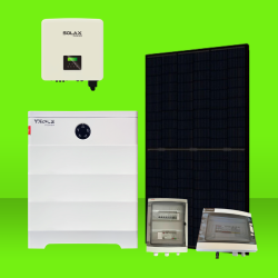 Kit solaire 10000W 20 panneaux DMEGC + onduleur hybride SOLAX 10000W + batteries 11,04kWh triphasé Taha'a