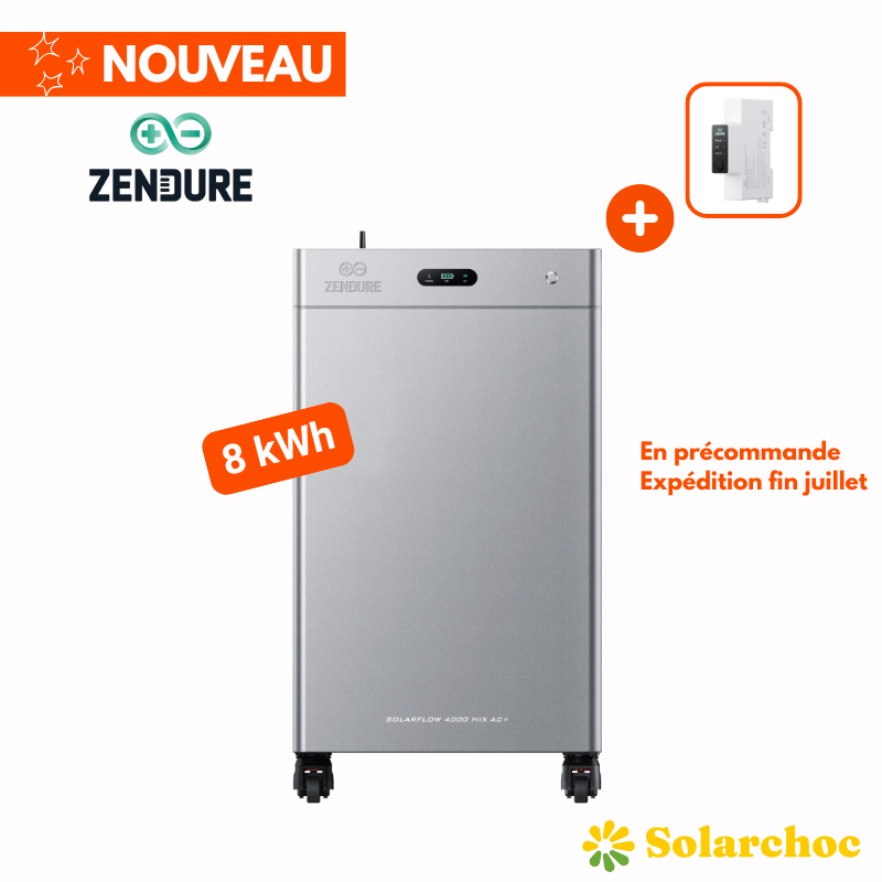 Pack 8 kWh SolarFlow 4000 Mix AC+ + Compteur intelligent 3CT-S ZENDURE
