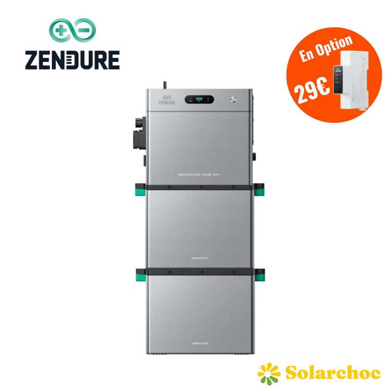 Pack 8,16kWh ZENDURE 1 SolarFlow 2400 AC+ + 2 batteries AB3000L