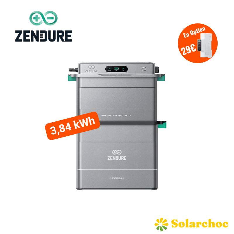 Pack 3,84 kWh ZENDURE SolarFlow 800 PLUS + 1 batterie AB2000X