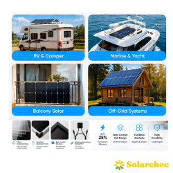 Panneau solaire 200W rigide HPBC Full Black