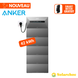 Pack 42kWh Batterie solaire Plug and Play ANKER SOLIX Solarbank MAX AC + 5 batteries additionnelles BP7000