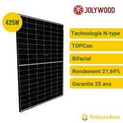Pack 11,04kWh SolarFlow 2400 AC+ ZENDURE + 3 Batteries AB3000L + 4 Panneaux JOLYWOOD 425W
