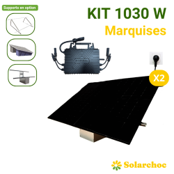 Kit solaire Plug & Play 1030W 2 panneaux DMEGC 515W + 1 micro-onduleur SOSSEN 1000W  Marquises