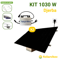 Kit solaire Plug&Play 1030W 2 panneaux DMEGC 515W + 1 micro onduleur 1000W HOYMILES Wifi intégré Autoconsommation Djerba