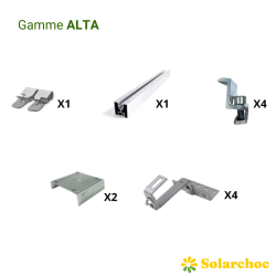 Kit ALTA pour 1er panneau solaire sur toiture tuile pose portrait / paysage