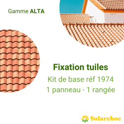 Kit ALTA pour 1er panneau solaire sur toiture tuile pose portrait / paysage