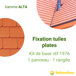 Kit ALTA pour 1er panneau solaire sur toiture tuile plate portrait