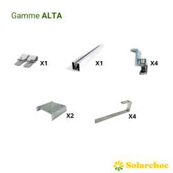 Kit ALTA pour 1er panneau solaire sur toiture ardoise portrait / paysage