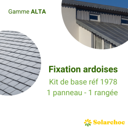 Kit ALTA pour 1er panneau solaire sur toiture ardoise portrait