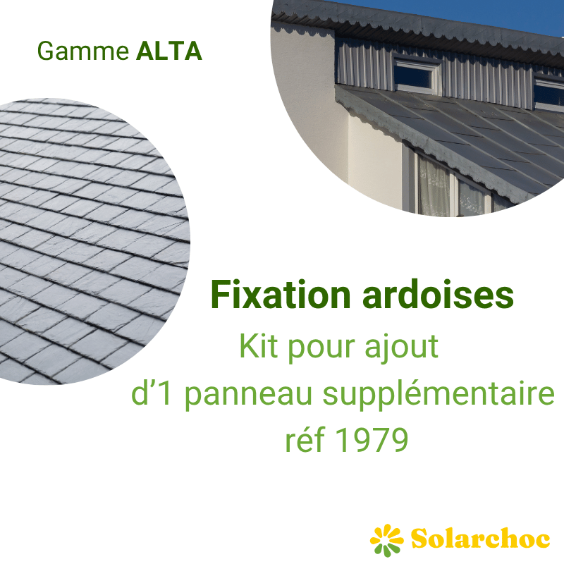 Kit ALTA pour panneau(x) solaire(s) suivant(s) sur toiture ardoise portrait