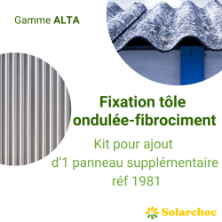 Kit ALTA pour panneau(x) solaire(s) suivant(s) sur toiture tôle ondulée/fibrociment portrait / paysage