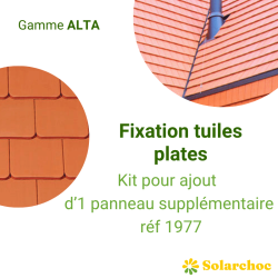 Kit ALTA pour panneau(x) solaire(s) suivant(s) sur toiture tuile plate portrait / paysage