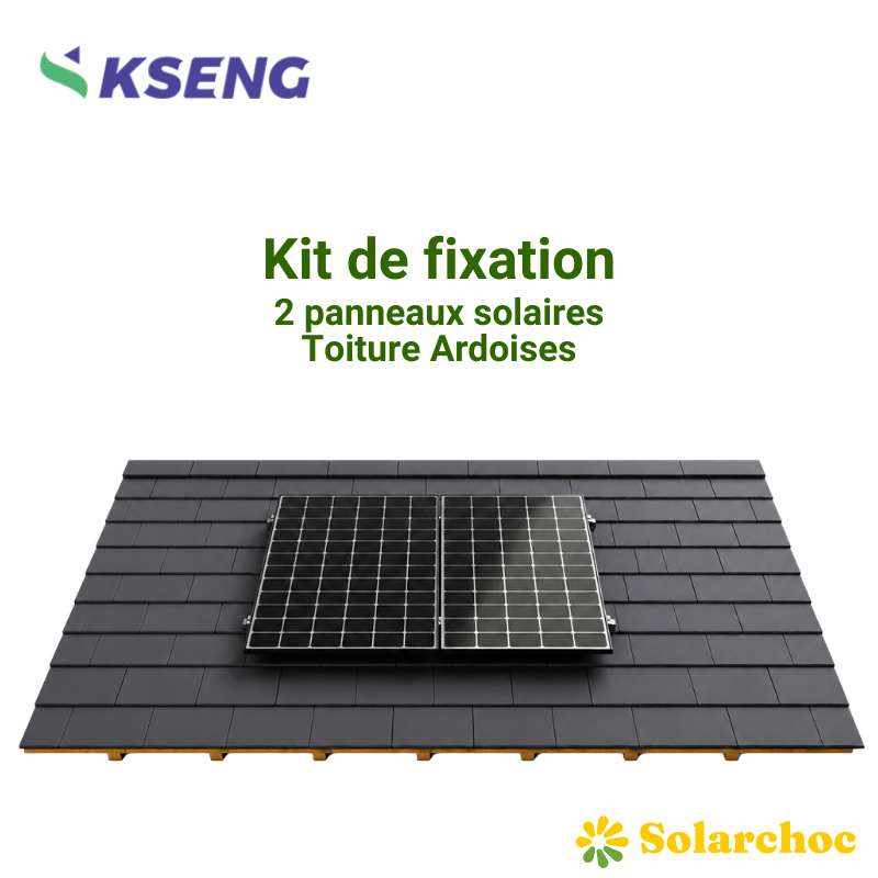 Kit de fixation KSENG 2 panneaux solaires pour toiture ardoise