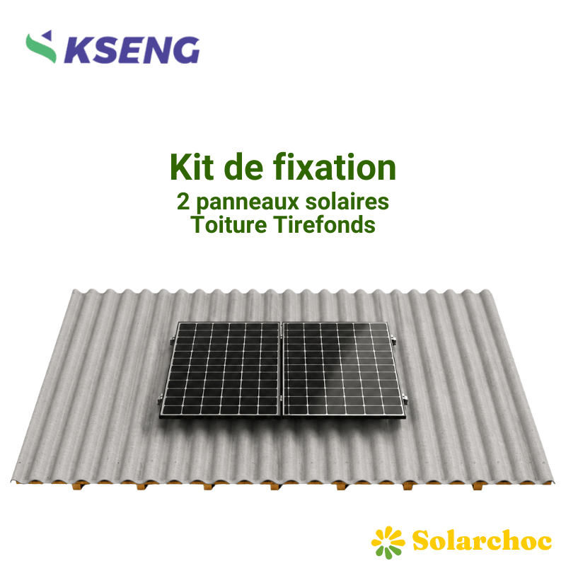 Kit de fixation KSENG 2 panneaux solaires tirefond