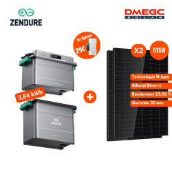 Pack 3,84kWh SolarFlow 800 PLUS ZENDURE + 1 batterie AB2000X + 2 Panneaux DMEGC 515W