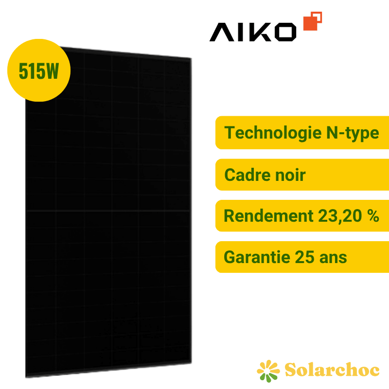 Lot de 8 panneaux solaires AIKO 515W NEOSTAR2S AIKO-A515-MAH60MB