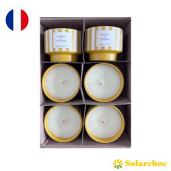 Lot de 6 Bougies jaunes parfumées LIGNES ET LITTORAL