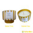 Lot de 6 Bougies Parfumées Rayées Bleues | LIGNES ET LITTORAL