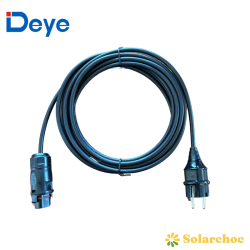 Câble secteur 5 mètres (0,75mm² - fiche prise 2P+T) pour micro onduleur DEYE