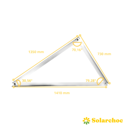 Equerre de fixation 1410mm pour installation au sol ou mural pour panneaux solaires