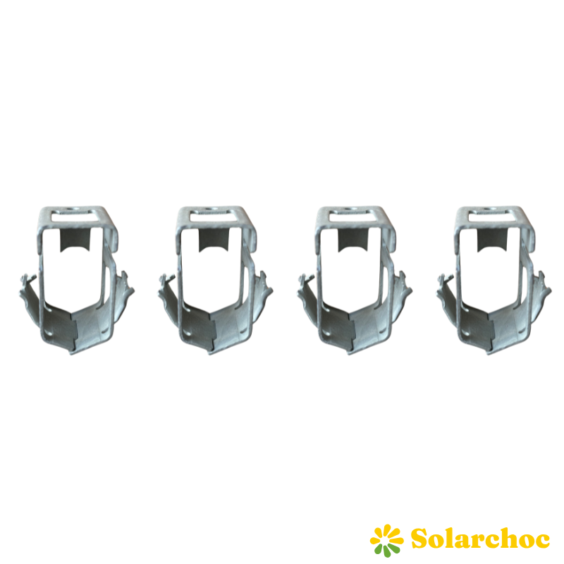 Lot de 4 clips de fixation pour panneau solaire pour support au sol à lester