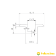 Clame / bride de milieu BLACK de rail POWER pour panneaux solaires épaisseur 30mm