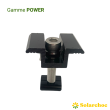 Clame / bride de milieu BLACK de rail POWER pour panneaux solaires épaisseur 30mm