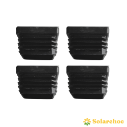 Lot de 4 bouchons fin de rail pour support au sol à lester