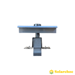 Clame milieu avec terragriffe JORIS fixation panneaux solaires alu épaisseur 30 à 50mm