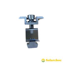 Clame milieu avec terragriffe JORIS fixation panneaux solaires alu épaisseur 30 à 50mm