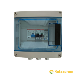 Coffret de protection AC 9 kW monophasé avec parafoudre et disjoncteur C40 TECHNIDEAL