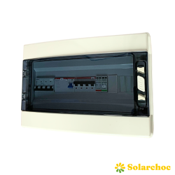 Coffret de protection AC 17 kW triphasé avec différentiel 300 mA, parafoudre et disjoncteur C32 TECHNIDEAL