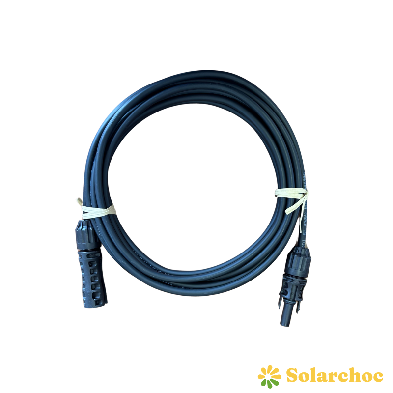 Allonge 5m câble solaire photovoltaïque 4mm² noir MC4