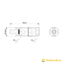 PHOENIX CONTACT PV-C3F-S 2,5-6 Connecteur mâle