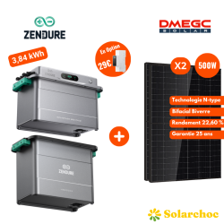 ZENDURE Pack 3,84kWh SolarFlow 800 PLUS + 1 batterie AB2000X + 2 Panneaux DMEGC 515W