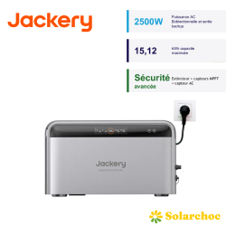 JACKERY Pack 2,52kWh SolarVault 3 Pro Max AC Batterie solaire Plug and Play