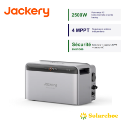 JACKERY Pack 2,52kWh SolarVault 3 Pro Max Batterie solaire Plug and Play
