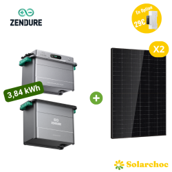 ZENDURE Pack 3,84kWh SolarFlow 800 PLUS + 1 batterie AB2000X + 2 Panneaux DMEGC 515W