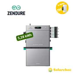 ZENDURE Pack 5,28 kWh 2400 Pro SolarFlow + 1 Batterie AB3000L Batterie Plug and Play