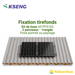 Kit de fixation KSENG 2 premiers panneaux solaires tirefond pose portrait ou paysage