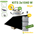 Kits 3x1040W 6 panneaux 520W + 3 micro-onduleurs HOYMILES 1000W + Solarflow2400AC+ + 2 Batteries AB3000L Skye