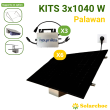 Kits solaires Plug&Play 3x1040W 6 panneaux DMEGC 520W + 3 micro-onduleurs HOYMILES 1000W Wifi intégré Palawan