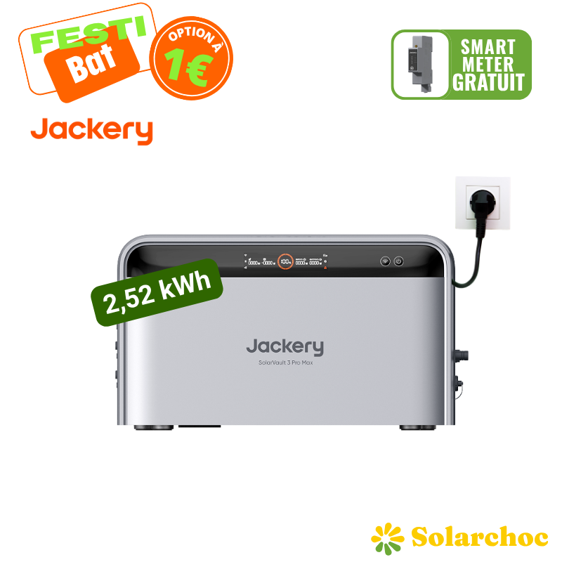 Batterie solaire Plug and Play 2,52 kWh JACKERY SolarVault 3 Pro Max AC