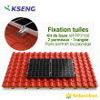 Kit de fixation KSENG 2 premiers panneaux solaires pour toiture tuiles pose portrait ou paysage