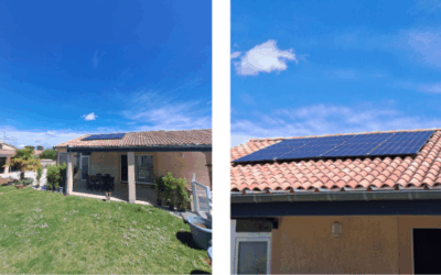 Installation toiture tuiles – 8 panneaux paysage