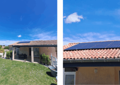 Installation toiture tuiles – 8 panneaux paysage