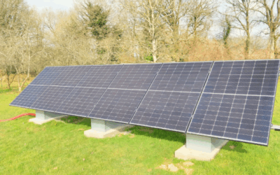 Installation au sol – 6 panneaux sur supports SUNBAZ