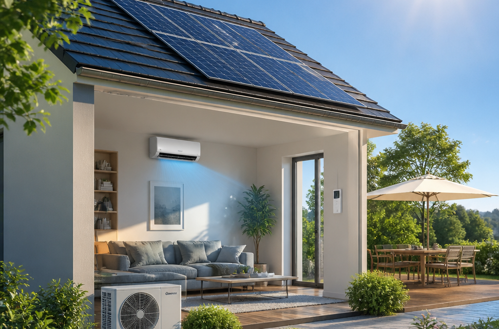 Peut-on alimenter une climatisation avec des panneaux solaires ?